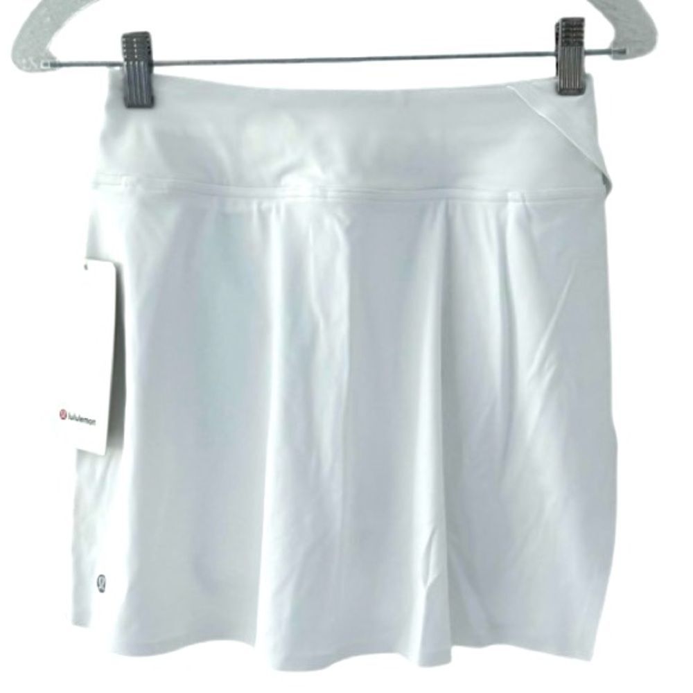 Lululemon Super-High-Rise Side-Slit Tennis Skirt White size 4 Skort 4.5” liner - Picture 8 of 11